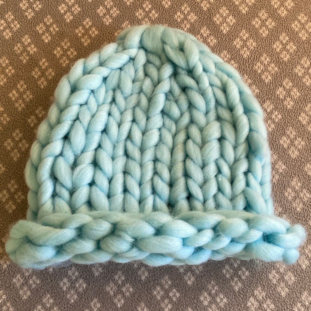 Cozy Chunky Blue Knit Beanie